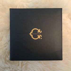 C WONDER gold initial M necklace and earrings